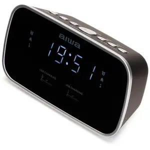 Comparateur de prix : Radio-réveil Aiwa CRU-19BK noir avec chargement USB et affichage LED graduable