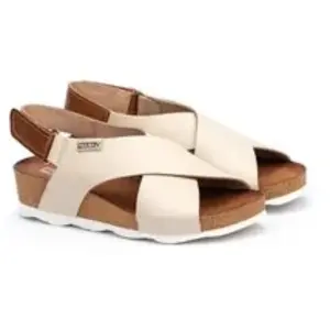 Comparateur de prix : Pikolinos Sandales à Semelles compensées en Cuir Mahon pour Femme Color Marfil