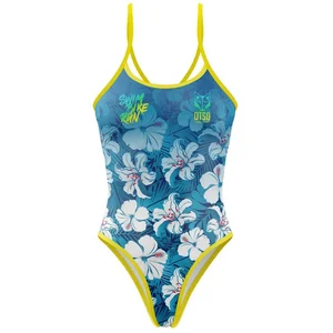 Comparateur de prix : Maillot de bain Otso Swim Bike Run Flower bleu foncé jaune femme - XS