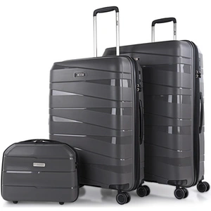 Comparateur de prix : JASLEN Set Valise Rigide 3 Pièce 161316B  Brown Métallique