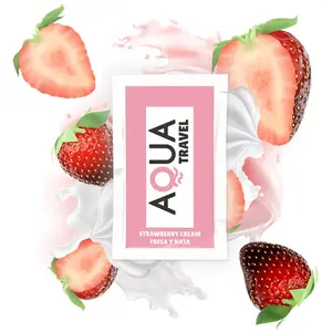 AQUA Lubrifiant Saveur Crème de Fraise à Base d'Eau pour Voyage - 6ml pas cher