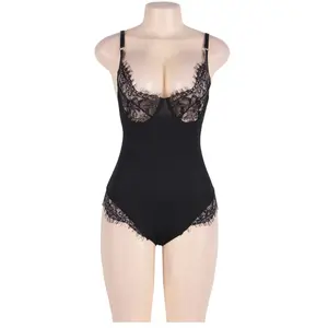Teddy Sensuel Avec Dentelle et Franges - Collection Sublime - TU