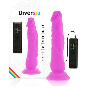 Comparateur de prix : DIVERSIA Dildo Vibrant Flexible de 21 cm avec Télécommande pour Plaisi...