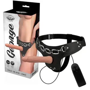 Vibromasseur George Réaliste 19 cm - 4 cm avec Harnais pas cher