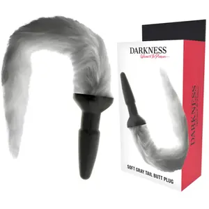 Comparateur de prix : Darkness Bondage Anal Plug Silicone avec queue Gris 1pc