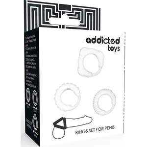 Addicted Toys Jeu d'anneaux de pénis transparents pas cher