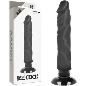 Vibrateur Réaliste Flexible 2-en-1 avec Succion BASECOCK - T1 pas cher