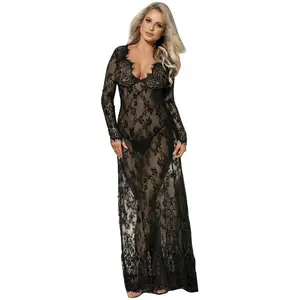 SUBBLIME Robe Longue Sensuelle Manches Longues - Marque Sublime - S/M pas cher