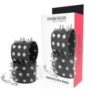 DARKNESS KULLS AND BONES HANDCUFFS WITH SPIKES pas cher