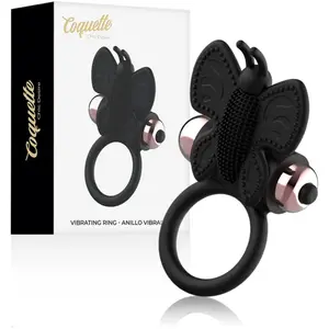 Comparateur de prix : DREAMLOVE Coquette Vibrator Ring Butterfly Black Gold 1pc