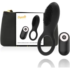 Comparateur de prix : Coquette Anneau vibrant rechargeable avec contrôle Or noir 1pc