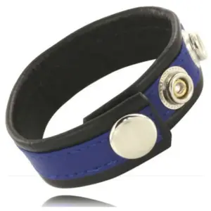 Sangle en Cuir Réglable pour Pénis - Leather Body - BleuVendu parplaisir-up