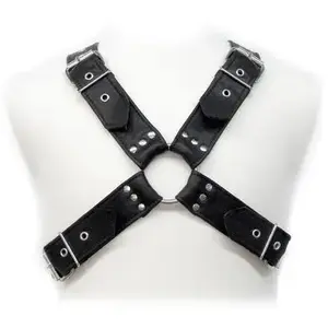 Harnais en Cuir Ajustable pour Pratiques BDSM - Boucles - TUVendu parplaisir-up
