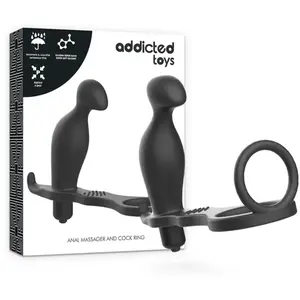 Addicted Toys Anal Plug avec Anneau En Silicone Noir 1ut pas cher