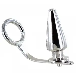 Anneau en Acier avec Plug Anal Ergonomique 45 x 50mm pas cher