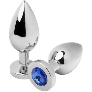 Comparateur de prix : Metal Hard Anale Plug Diamond Bleu Medium 7.62cm 1ut