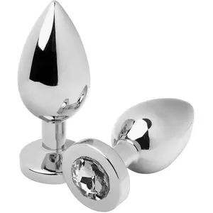 Comparateur de prix : Metal Hard Anal Plug Diamond Transparent Small 5.71cm 1ut