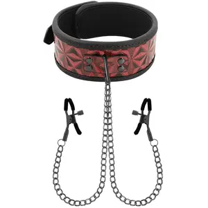 Collier Édition Rouge avec Pinces Télémon et Doublure en Néoprène - Ro... pas cher