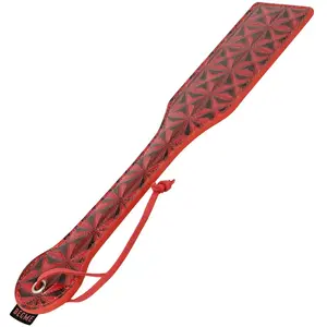 Comparateur de prix : Paddle en Cuir Végétalien Édition Noire pour Jeux BDSM - Rouge