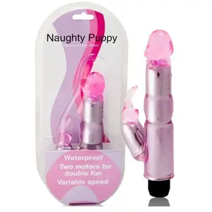Vibromasseur avec Stimulateur Clitoridien Réglable BAILE - RoseVendu parplaisir-up