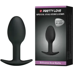 Comparateur de prix : Pretty Love Anal Plug Silicone 6.5 Cm Noir 1 pc