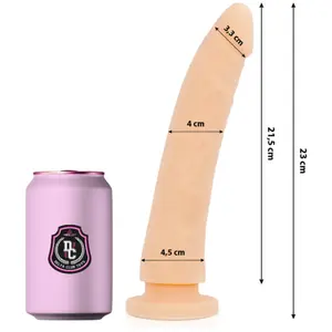ALL BLACK Delta Club Toys Dildo Medical Silicone Dildo 23x4.5cm 1ut pas cher