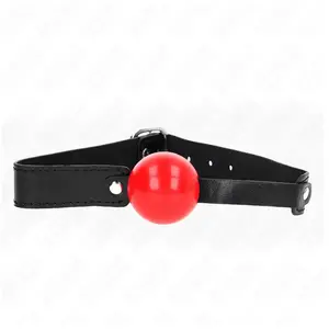 Comparateur de prix : Balle TPE Souple 4 cm Gag Modèle 1 Réglable 41-61 cm KINK - Noir/Rouge