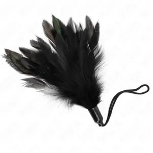KINK Plumes chacouillées avec manche corde et base plastique 15 cm pas cher