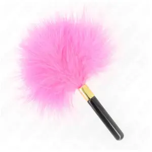 KINK Plumes Tickling en Métal Doré Fuchsia 18 cm - Éveil Sensuel et Él...