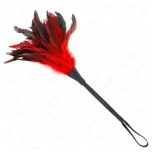 Plumes de Poulet Tickle en Forme de Corne Rouge 36 cm - KINK - RougeVendu parplaisir-up