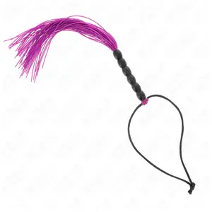 Mini Fouet en Silicone KINK avec 6 Billes Viole 26 cm - NoirVendu parplaisir-up
