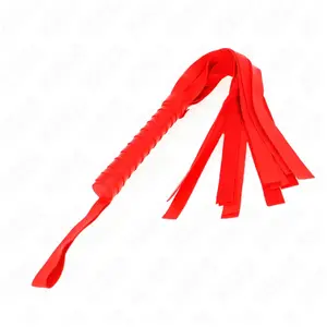 KINK Fouet à Queue Large Noir 48,5 cm pour Plaisir et Domination - Rouge pas cher