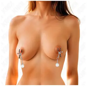 Comparateur de prix : Pinces à Tétons Billes de Verre Argent 6 cm KINK