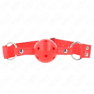 Comparateur de prix : KINK Bâillon à Boule Dur Creux Rouge 62 x 2 cm pour BDSM et Soumission...