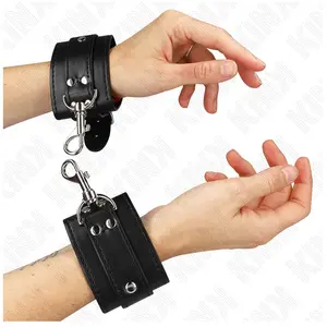 Comparateur de prix : Poignets Verrouillables Dungeon Noir Ajustables 21-28 cm x 5,5 cm KINK...