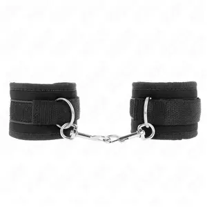 KINK Poignets à Crochet et Boucle en Nylon Noir Modèle 2 Réglable 18-3... pas cher