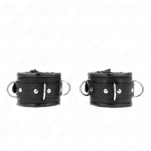 Comparateur de prix : KINK Appui-Poignets Lourds Doubles de Fourrure Noire Réglables 20-30 c...