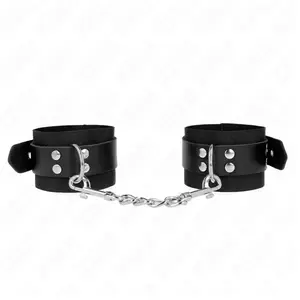 Comparateur de prix : KINK Appui-poignets en nylon et cuir ajustable pour BDSM et jeux de do...