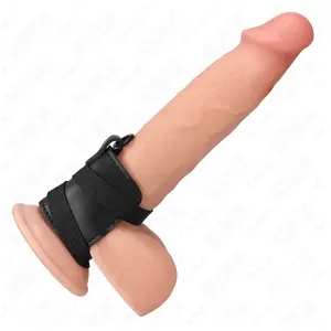 KINK Anneau Pénis en Cuir avec Sangles Réglables pour Plaisir et Contrôle pas cher