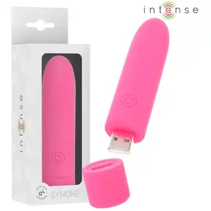INTENSE Vibromasseur Bullet Symone Rechargeable USB 8 Modes Violet 10x...Vendu parplaisir-up
