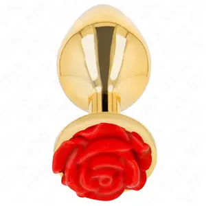 Plug Anal Rose Rouge Taille L   Élégance et Plaisir Sensoriel - Rouge
