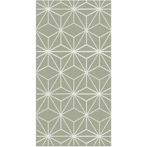 Home and Living Tapis vinyle lignes d'étoiles vertes 60x200cm pas cher