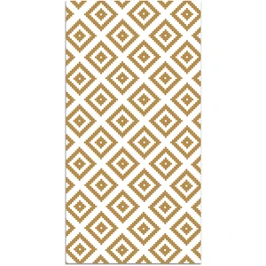 Home and Living Tapis vinyle carrés moutarde 140x200cm pas cher