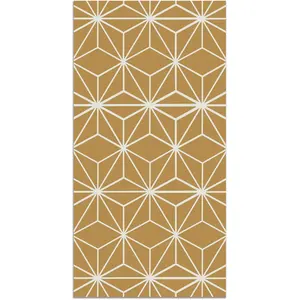 Comparateur de prix : Panorama Tapis vinyle lignes étoiles moutarde 40x80cm