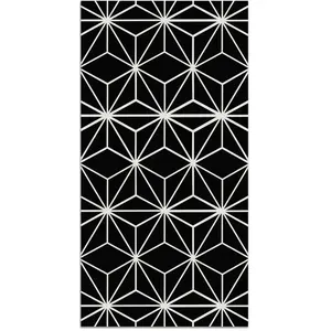 Comparateur de prix : Panorama Tapis vinyle lignes d'étoiles noirs 40x80cm