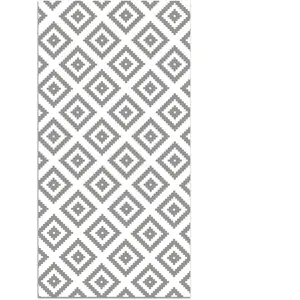 Tapis Vinyle Panorama Carrés Gris 120x170 cm - Tapis pour Cuisine, Bur...