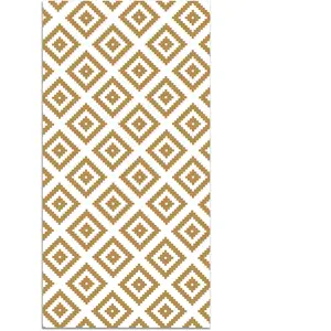 Home and Living Tapis vinyle carrés moutarde 200x250cm pas cher