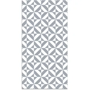 Tapis Vinyle Panorama Géométrie Bleue 120x170 cm - Tapis pour Cuisine,...