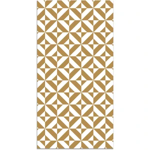 Home and Living Tapis vinyle forme géométrique moutarde 200x200cm pas cher