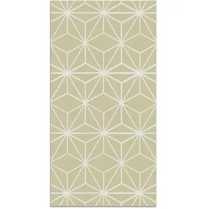 Home and Living Tapis vinyle lignes d'étoiles vert pastel 80x300cm pas cher